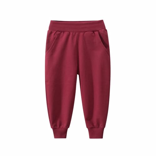 Boys Relaxed Fit Sweatpants Casual Athletic Straight Joggers Pants Baggy School Workout Elastic Waist Pockets Pants