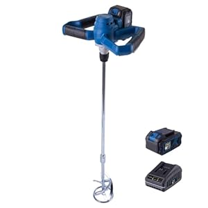 Scheppach Akku Rührwerk BC-PMX100-X Handrührwerk inkl. 4Ah Akku & Ladegerät | Farb- und Mörtelrührer mit Softstart | 20V-IXES-Serie | Rührer-Ø 100mm | Rührstablänge 790mm | Brushless Farbmörtelrührer