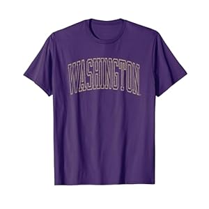 Washington Huskies Vintage Outline Team Officially Licensed T-Shirt