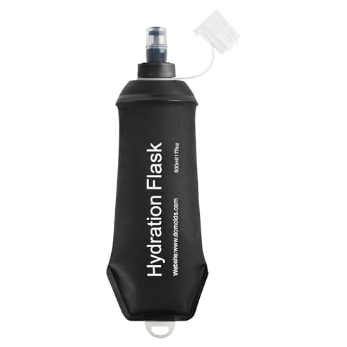 CXWLJL 500ml Soft Flask Soft Water Bottle for Running, Hiking, Travelling, Cycling and Climbing, TPU Material, BPF-Free - Black