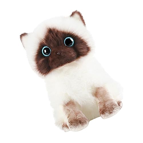 Peluche chat siamois doux et moelleux en coton PP de décoration