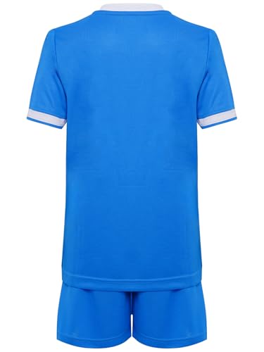 Kids Boys Quick Dry Soccer Jersey Outfits Short Sleeve Sport Tshirts With Shorts Set Training Wear4