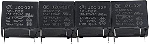 Relé HF32F 5A con conmutación eficiente de 250VAC en formato compacto 3