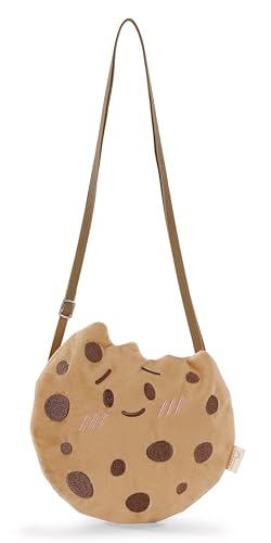 Bolso bandolera mymochi Cookie de 22,5 x 22 cm, beis, moderno bolso kawaii cruzado con adorable diseño de peluche - 61820