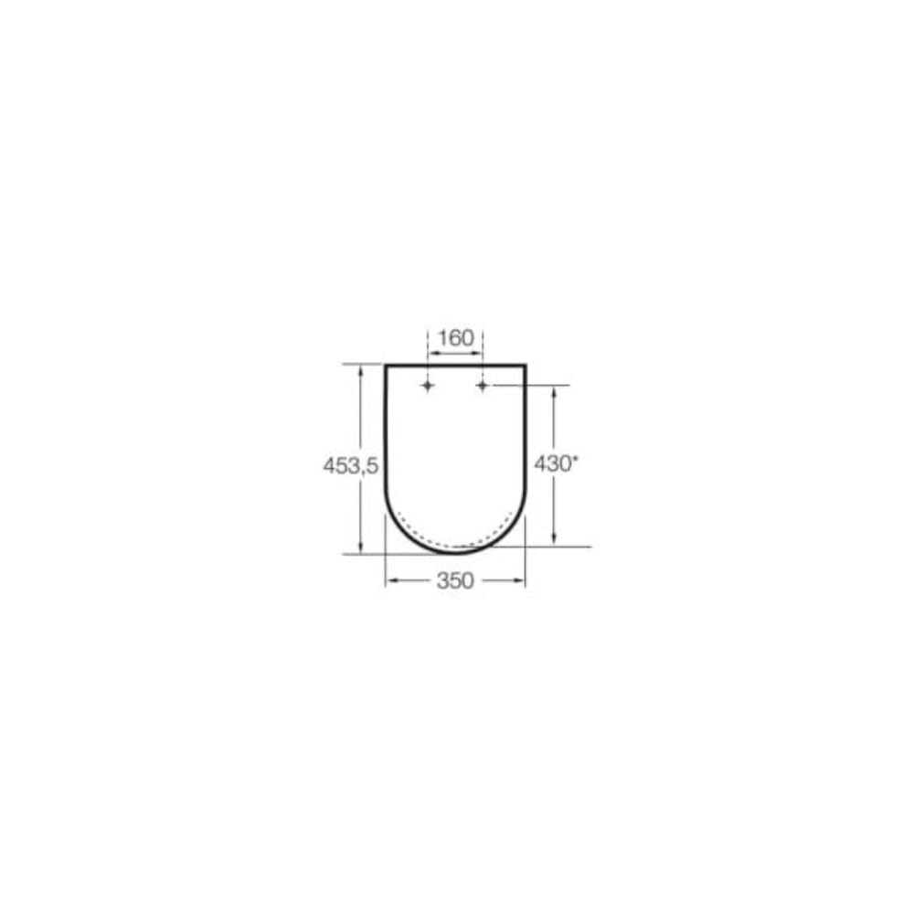 Roca The GAP Square STD A801472004 - Tapa y asiento para inodoro con caída amortiguada, blanco, 453,5 x 350 mm