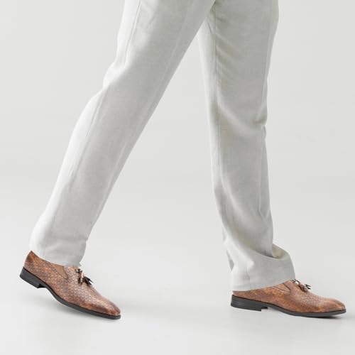 Image of Meijiana Mens Loafers Wedding Dress Shoes Slip-On Loafers for Men Tuxedo Suit Shoes