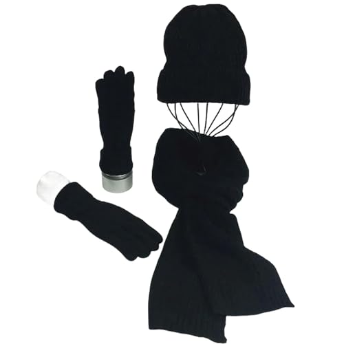 Bonnet écharpe gants 3 en 1 adulte idée cadeau chaleureuse pour l'hiver