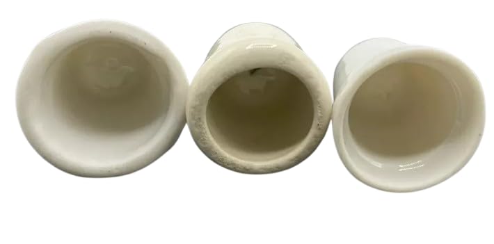 Vintage Souvenir Ceramic Thimbles Of Missouri,Texas,Las Vegas