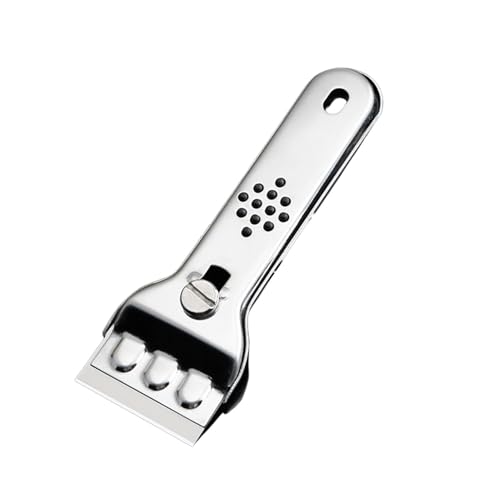 Grattoir en verre, grattoir à lame de rasoir pour poêle et sol de cuisine | Nettoyant de comptoir pour poêles en verre, grattoir en métal, grattoir pour nettoyage des fenêtres, grattoir de plan de