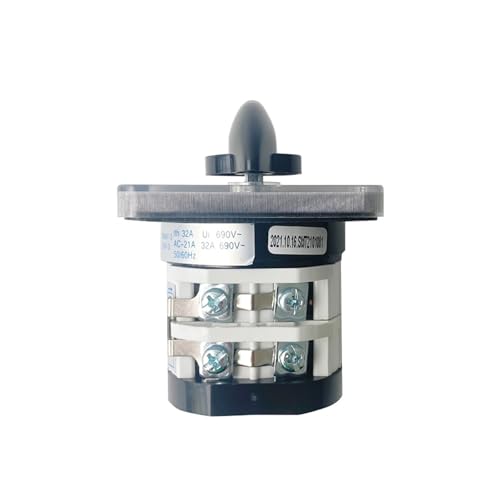 Interruptor selector YMZ12-32/2 rotativo de 4 posiciones y 32A para control bipolar LW31 3