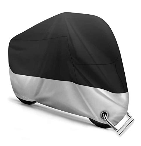 Yizhet Funda para Moto,Cubierta del Moto 210D Cubierta Protectora UV, Impermeable y Resistente al Viento Lluvia Nieve,Antipolvo al Aire...