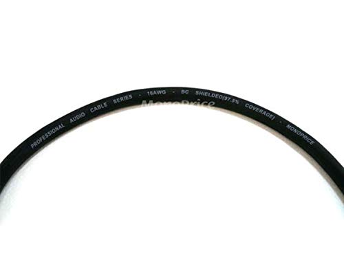 Image of Monoprice 1 /4-Inch TRS Male to Male Cable - 6 Feet - Black, 16AWG, Gold Plated - Premier Series