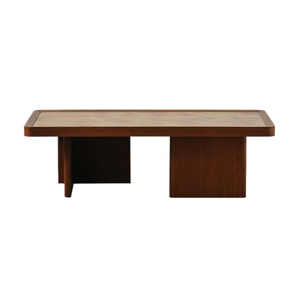 ZTHYSHOZ Side Table Burl Wood Coffee Table Unique Live Edge Top Modern Living Room Center(Medium)