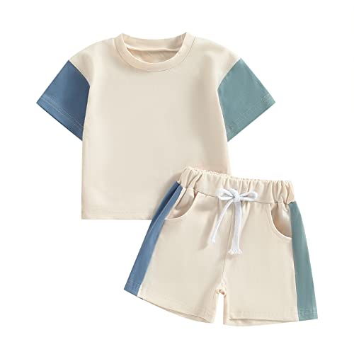 Image of Sprifallbaby Toddler Baby Boy Summer Clothes Short Sleeve T-Shirts Tops Newborn Infant Boys Cute Cool Shorts Outfit Set 2PCS
