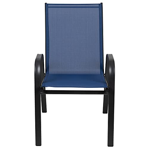 Flash Furniture 4-JJ-303C-NV-GG Brazos Series Outdoor Stackable Patio Chairs thumb #8
