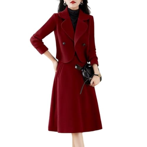 Ensemble blazer et jupe midi tweed patchwork : restez élégante sans effort au bureau