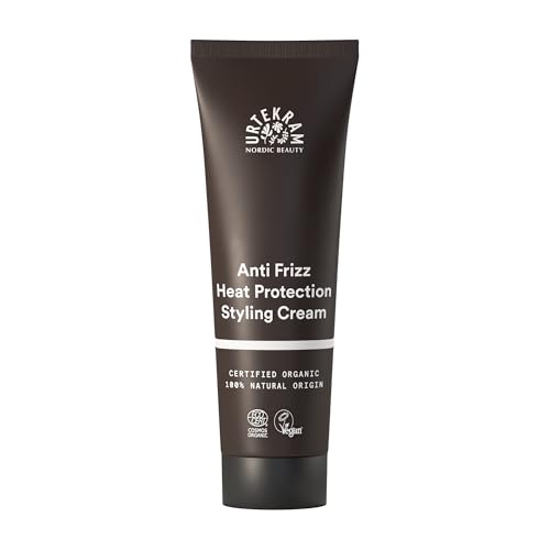 Image of Urtekram Heat Protection Styling Cream 75 ml, Anti Frizz, Natural Hair Styling Cream, Heat Protection up to 230°C, Anti-Frizz Control, 24h Curl Definition, Vegan, Cosmos Organic Certified
