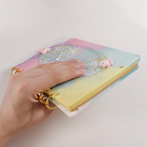 Moule en silicone pour carnet A5 rectangle D et kit résine époxy - 5