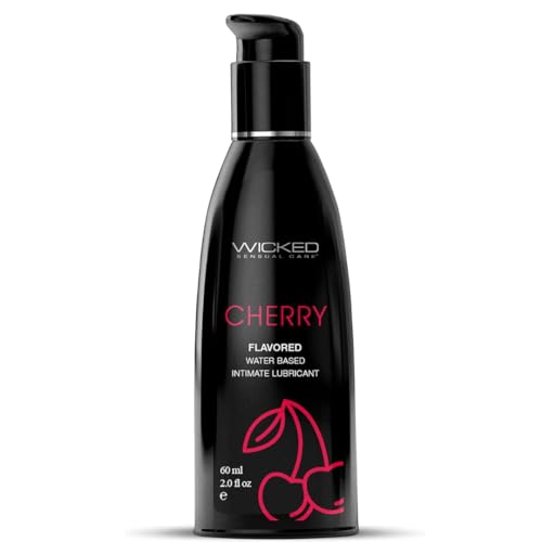 Wicked Sensual Care Aqua Cherry - Lubricante con sabor a cereza, 60 ml, transparente