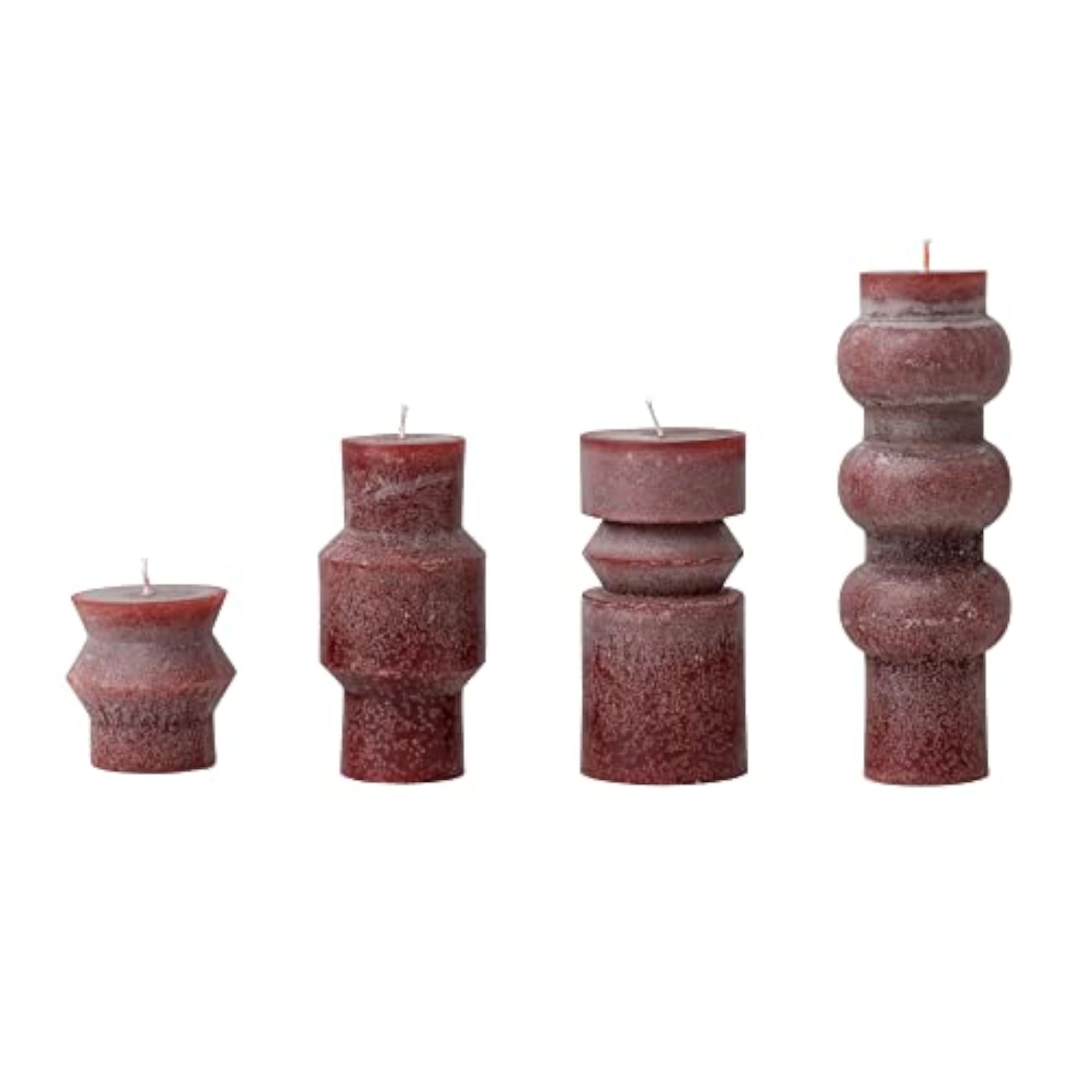 Unscented Totem Pillar Candle, Elegant Purple Decor