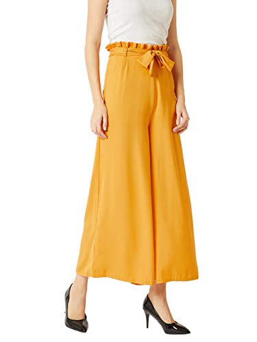 Image of Miss Chase Women's Blue Wide-Leg Trouser Pants