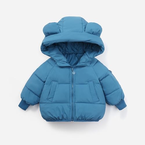 Girls Boys Hooded Puffer Jacket Winter Warm Bear Ears Down Coat Thicken Long Sleeves Windproof Padded Jackets Outerwear4