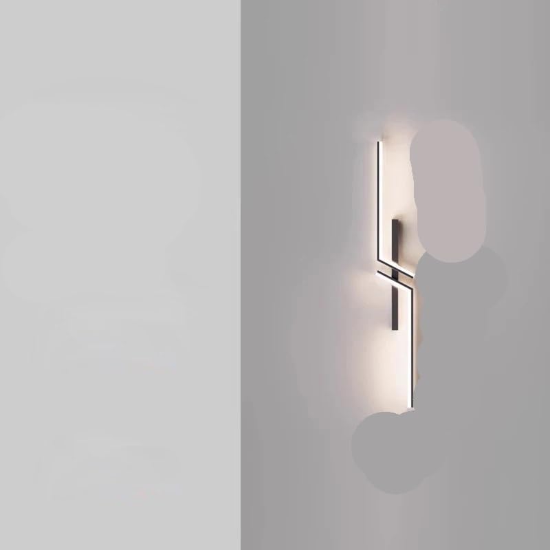 Lustre géométrique LED postmoderne noir or suspension salon dimmable mural