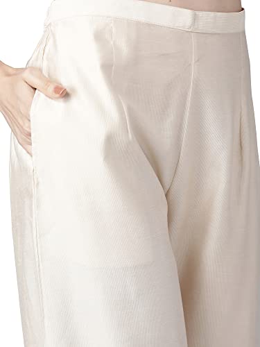 Image of INDO ERA Viscose Women's Liva Embroidered Straight A-Line Flared Kurta Palazzo With Dupatta Set(21Aaaaaaa1831)