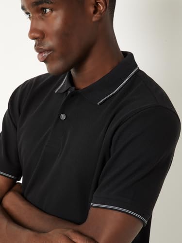 Image of Max Men's Polycotton Half Sleeves Regular Fit Solid Polo T-Shirt