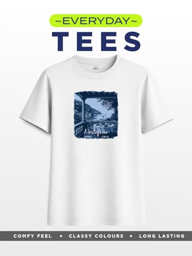 Image of Nobero Women's Graphic Printed T-Shirt | Regular Fit 180 GSM Cotton Tee for Women | Comfortable Round Neck Casual Wear