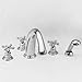 Newport Brass 3-897 Alveston Triple Handle Roman Tub Faucet with Handshower and, Venetian Bronze