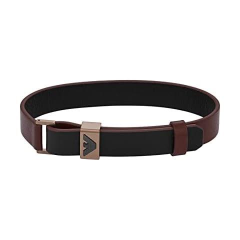 Emporio Armani Herrenarmband Leder schwarz braun Cover