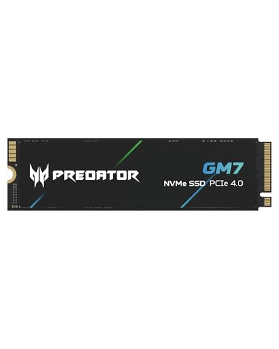 Acer Predator GM7 512GB M.2 NVMe SSD PCIe 4.0 - Lesegeschwindigkeit bis zu 7400 MB/s - Professionelle Interne Festplatte - Gaming Speicher Kompatibel mit PC, Laptop & PS5