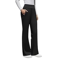 DLOODA Womens High Waist Dress Pants Business Casual Work Pants Stretchy Bootcut Pull On Slacks Office Trousers with Pockets (Black XL)