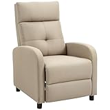 HOMCOM Sillón Relax Reclinable Manual, Beige