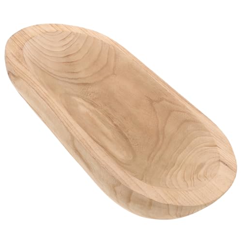 Cabilock Cuenco Decorativo Para Servir De Madera Para Centro De Mesa y Decoración