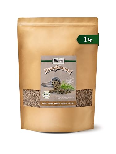 Biojoy Cumin en graines BIO (1 kg), Cumin entier, sans additifs (Cuminum cyminum)