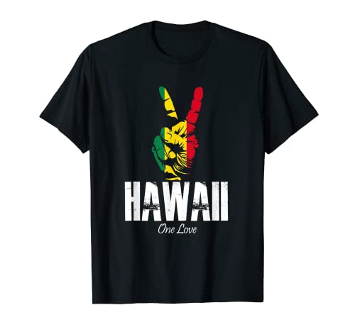 One Love Hawaii Peace Sign! T-shirt de vacances hawaïennes T-Shirt