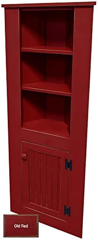 Sawdust City Small Wooden Corner Hutch (Old - Red)