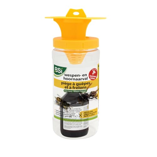 BSI - Piège A Guêpes - Attrape Et Digère des Centaines d'Insectes - comme Les Frelons Asiatiques - Naturel - avec Son Attracif - 200ml - pour Toute Une...