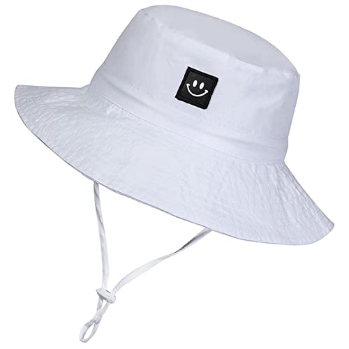 Image of MaxNova Baby Sun Hat Smile Face UPF 50+ Toddler Bucket Hat for Boys Girls 0-7 Years