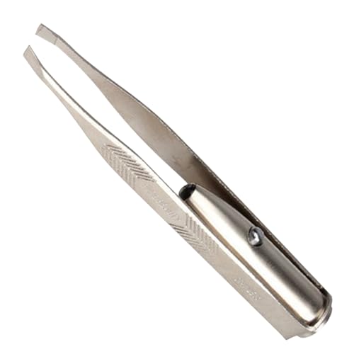 Pinza De Cejas Led Con Luz Herramienta De Maquillaje Portátil Para Depilación De Cejas Y Pestañas Diseño Compacto Y Práctico Para Mujeres
