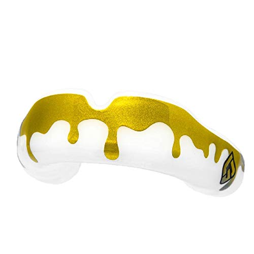 Image of GuardLab APEX Mouthguard w /Case | Football, Basketball, Boxing, Wrestling, Soccer, Karate, Hockey, MMA | Adult & Youth | Pre-Indented for a Precise Fit (Liquid Gold, Medium)