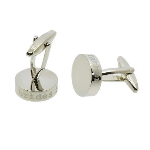 Mancuernillas redondas grabadas para hombre miniatura 1