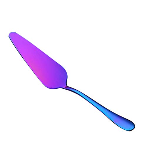 Mochalight Colorful Stainless Steel Cake ServerSerrated Edge Cake Cutter Pie Pizza Shovel Cake Spatula
