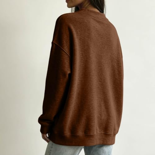 Crewneck Sweatshirts Women Cute Y2k Preppy Fleece Pullover Sweatshirt - image 3