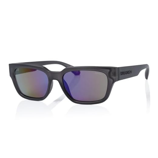Superdry SDS 5004 Mens Sunglasses 108 Matte Grey/Oil Slick Mirror