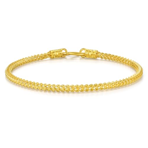 CHOW SANG SANG 999.9 24K Solid Gold Chain Bracelet – Charm-Ready Design for Women Size 16cm 90193B Price-by-Weight 5.98g Gold
