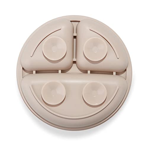 Pandaear Divided Unbreakable Silicone Baby And Toddler Plates - 3 Pack - Non-Slip - Dishwasher And Microwave Safe - Silicone (Blue Green Brown) #TOP6