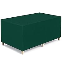 Outdoor Safari Rattan Furniture Covers 220x90x70cm Patio Set & Table Waterproof Windproof UV Protection Green 420D Oxford Fabric